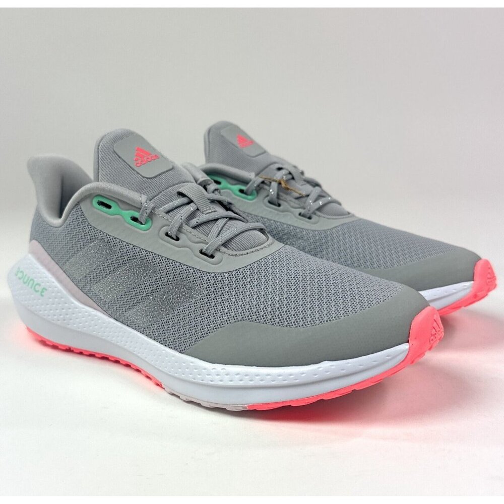 Adidas EQ21 Run J Bounce Kids Size 4.5 Gray Low Running Shoes Sneakers GY9382 - Picture 2 of 9